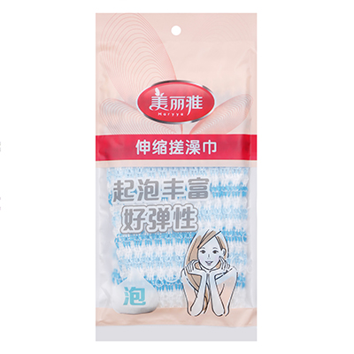 伸缩搓澡巾