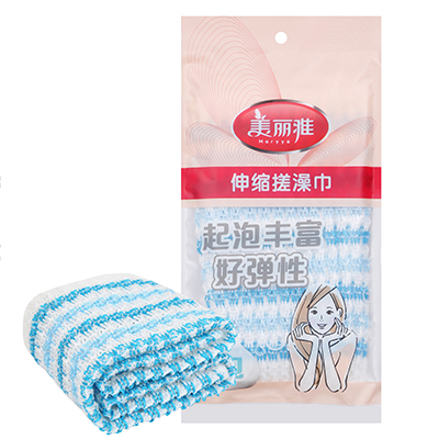 伸缩搓澡巾