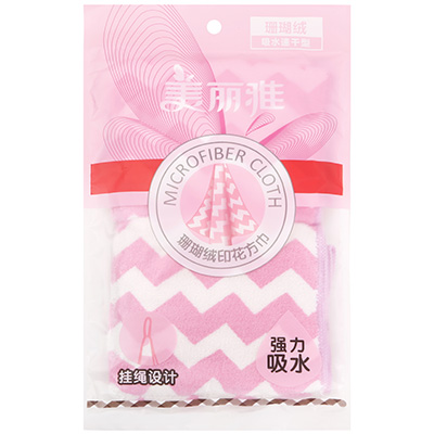 珊瑚绒方巾